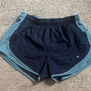 Nike Women's Athletic Shorts - Navy and Teal